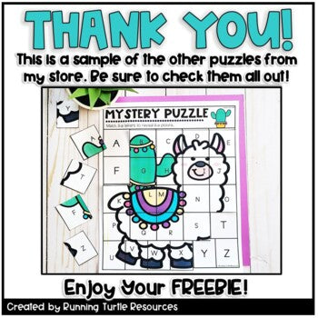 FREE Alphabet Mystery Puzzle Letter Match