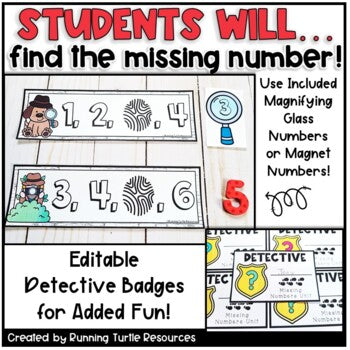 Missing Number Strips, Counting On Activity