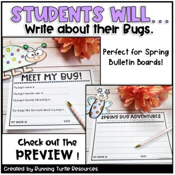 Build a Spring Bug Writing Glyph Activity