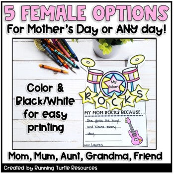 Mothers Day Craft EDITABLE l My Mom Rocks