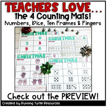 Christmas Number Match Count and Cover Task Cards