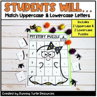 Halloween Mystery Puzzles, Fall Letter Match
