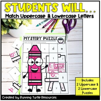 Back to School Letter and Beginning Sounds Match Puzzles
