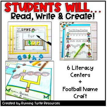 Sports Theme Math and Literacy Centers for Preschool Kindergarten
