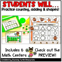 Sports Theme Math and Literacy Centers for Preschool Kindergarten