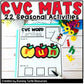 CVC Word Activities l Read Build Write Seasonal Phonics Mats