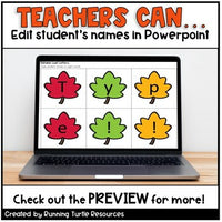 Fall Leaf Name Craft EDITABLE