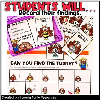 Disguise a Turkey Thanksgiving Reading Activities