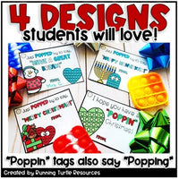 Christmas Pop It Tags EDITABLE Hanukkah Holiday Gift Tag