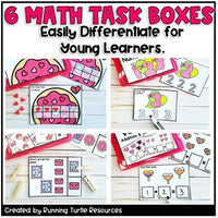 Valentines Day Math Task Cards and Literacy Centers Bundle February Morning Work