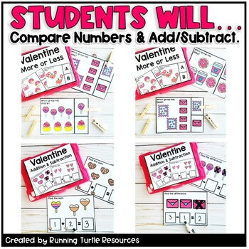 Valentines Day Math Task Cards
