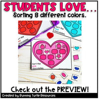 Valentines Day Color Matching Task Cards