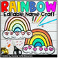 St. Patrick's Day Craft Editable Rainbow Name Craft