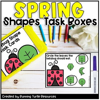 Spring Shapes Sorting Task Cards