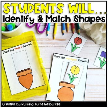 Spring Shapes Sorting Task Cards