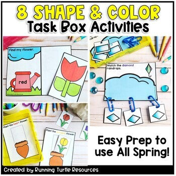 Spring Math and Literacy Task Cards l Kindergarten Spring Centers